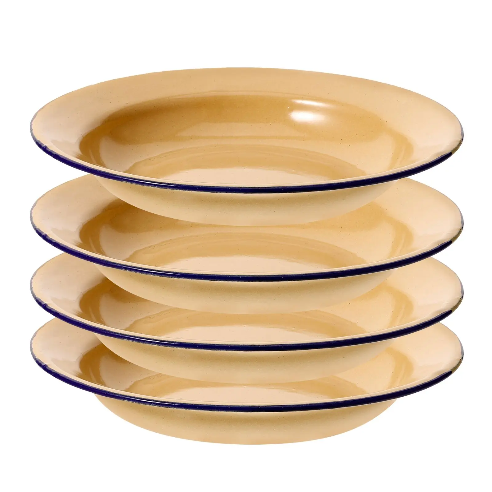 

5pcs Enamel Fruit Hotel Plate Dishes Home Hotel Fruits Holder Tray Reusable Enamel Plate Serving Kitchen Barware