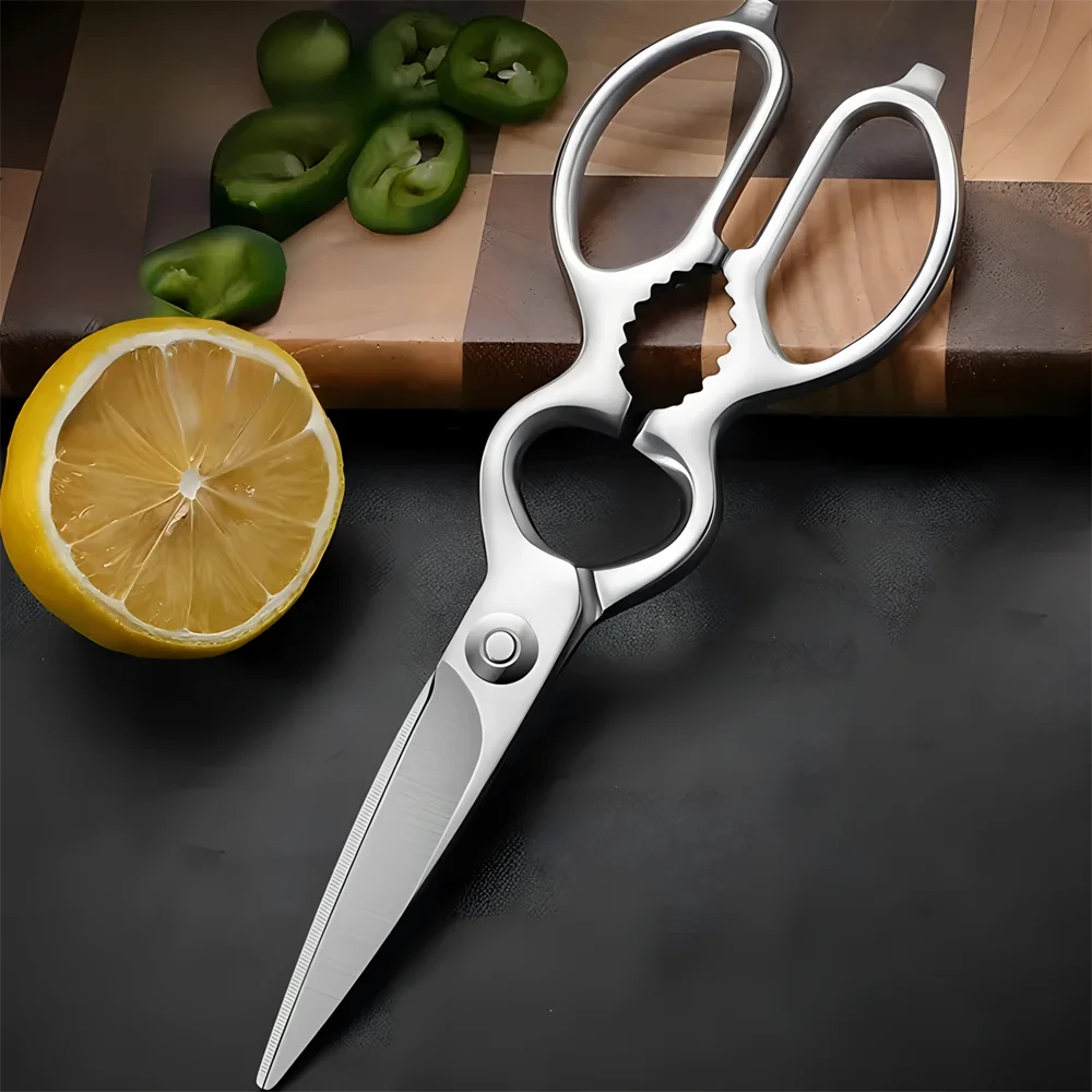 

Multi-Functional Kitchen Scissors Chicken Bone Scissors Non-Slip Handle Fish BBQ Scissors Cooking Scissors Scissors Tools