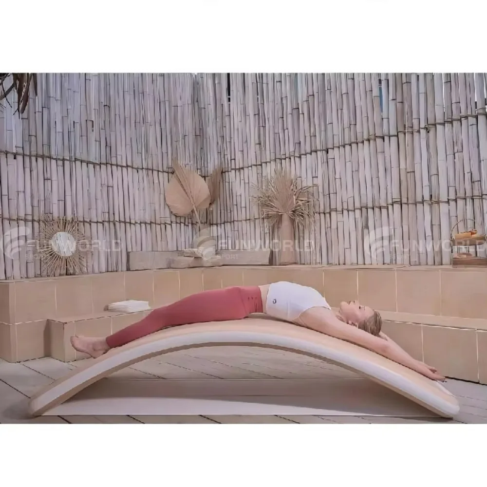 Cama de aire inflable con punto de caída, esterilla de Yoga para estudio de Yoga, pista de aire, sofá curvo inflable, tumbona plegable para viajes al aire libre