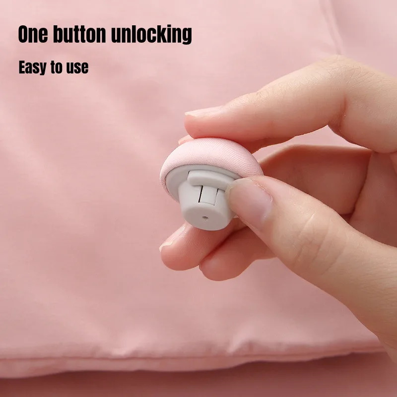 BedSheet Quilt Clip One Key To Easy Unlock Duvet Cover Fastener Clip Anti-Slip Blanket Buckles Quilt Holder Fixator Grippers