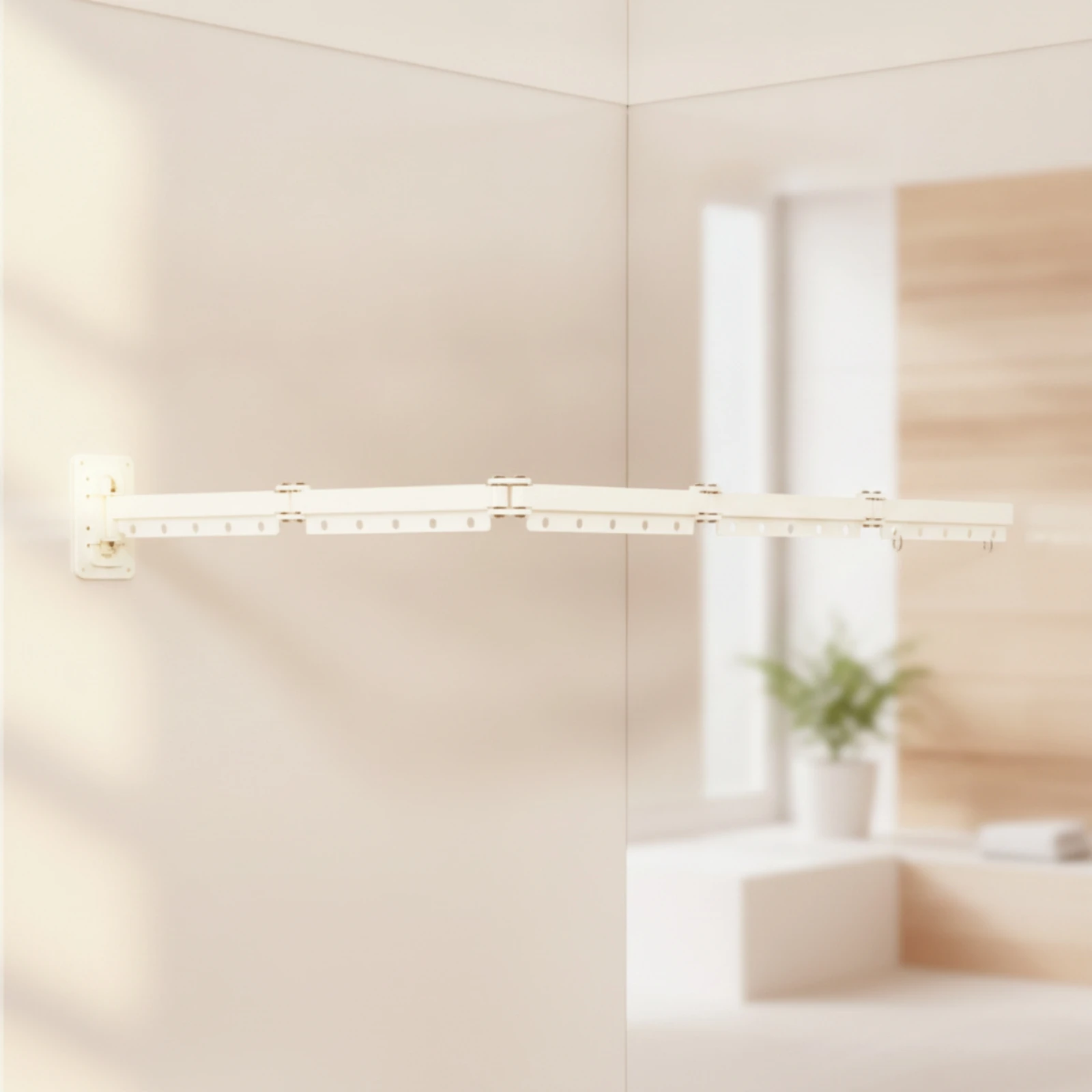 Wall Hanger with Folding Arm Foldable Wall-Mounted Clothes Rack Garment Rack Easy to Install Rust Resistant for Laundry Room