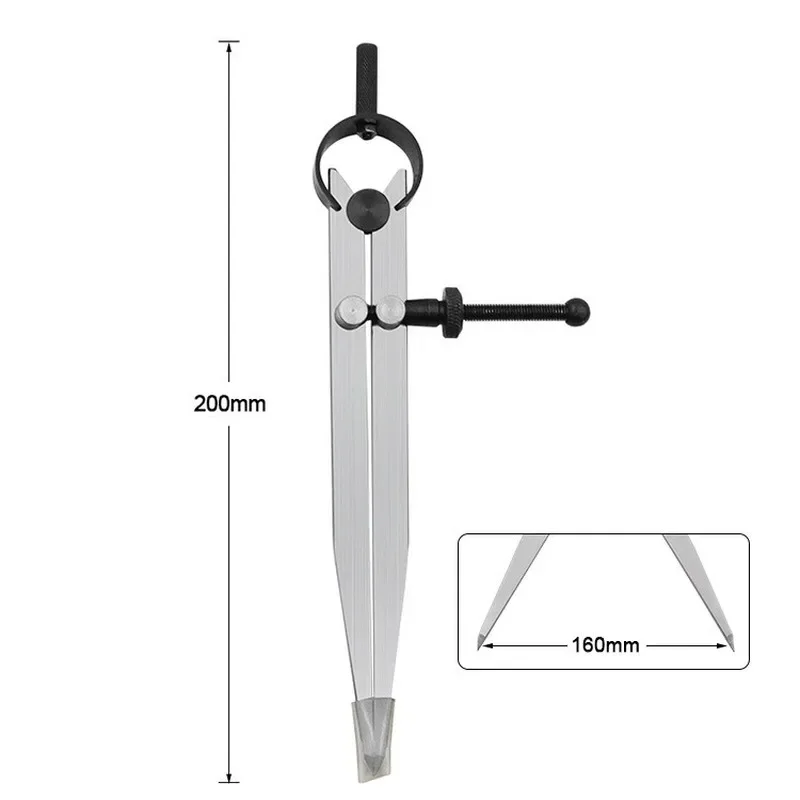 Adjustable Leather Compass Lockable Carbon Steel Divider Wing Creaser DIY Leathercraft Rotating Line Scribing Gauge Caliper Tool image 6
