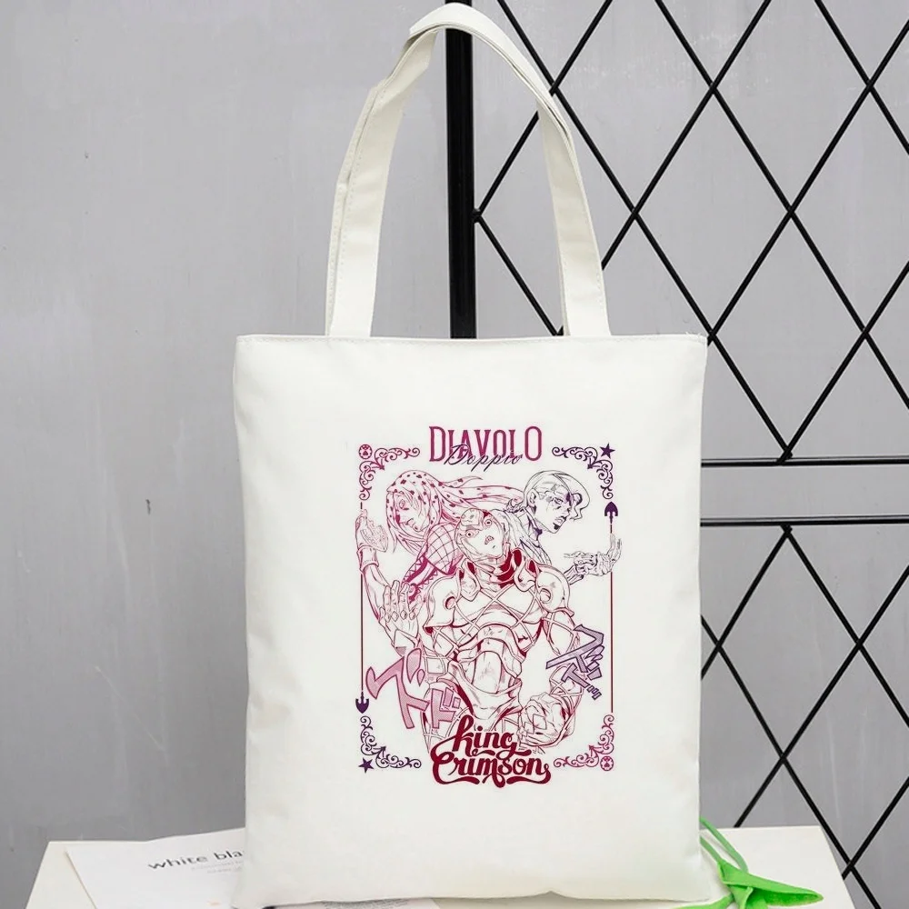 Jojo Bizarre Adventure tote bag shopping personnalisable y2k torba na zakupy shopper woman