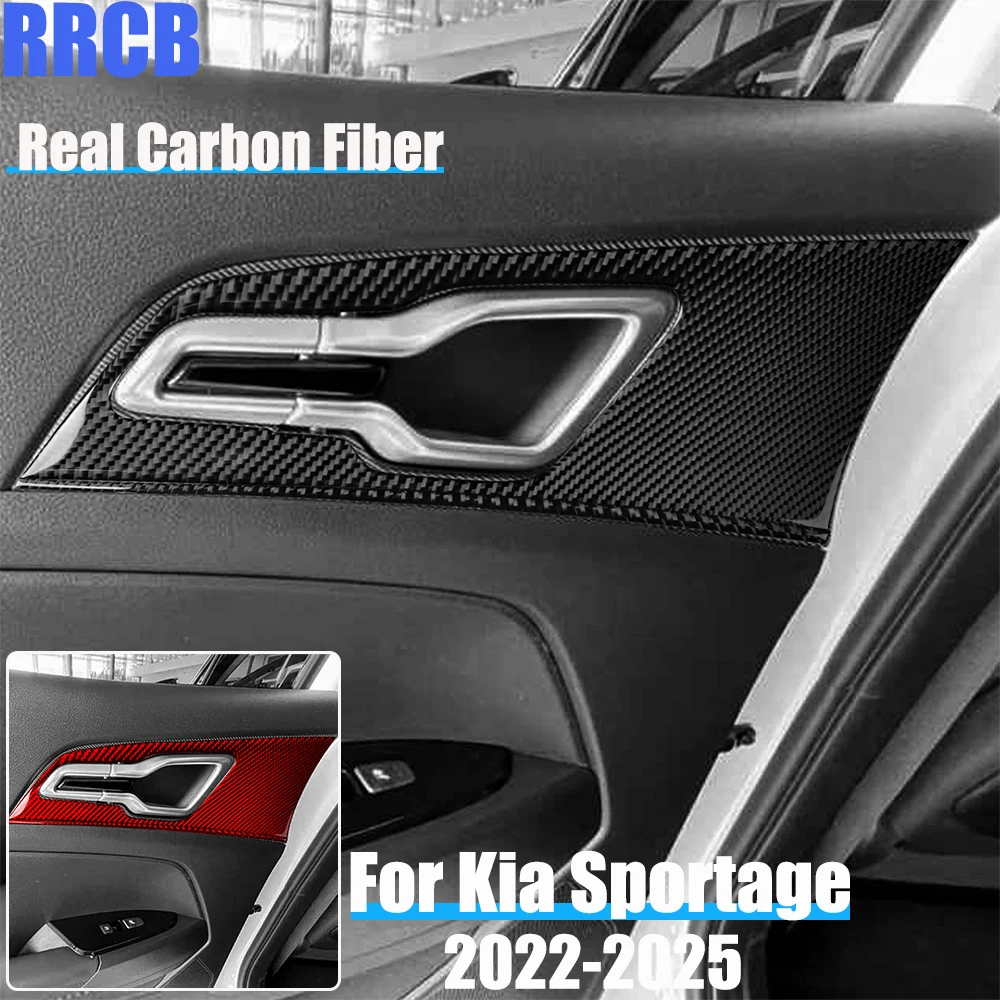 

Настоящее углеродное волокно, автомобильные аксессуары, отделка задней дверной панели, декоративная мягкая наклейка на крышку для Kia Sportage NQ5 2022 2023 2024 2025