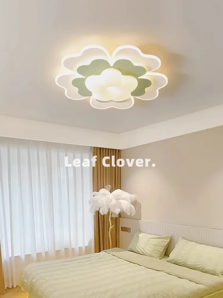 

Led Beautiful Flower Bedroom Ceiling Lamp Modern Intelligent Chandelier Simplicity Study Indoor Decorate Luminaires Apartment