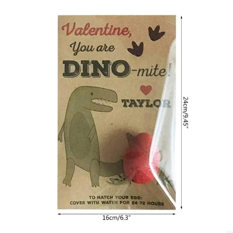 96ba مجموعة من 12/24 بطاقات عيد الحب مع بيض الديناصورات ، وتبادل هدايا عيد الحب للأولاد الصغار عيد ميلاد عيد الحب
