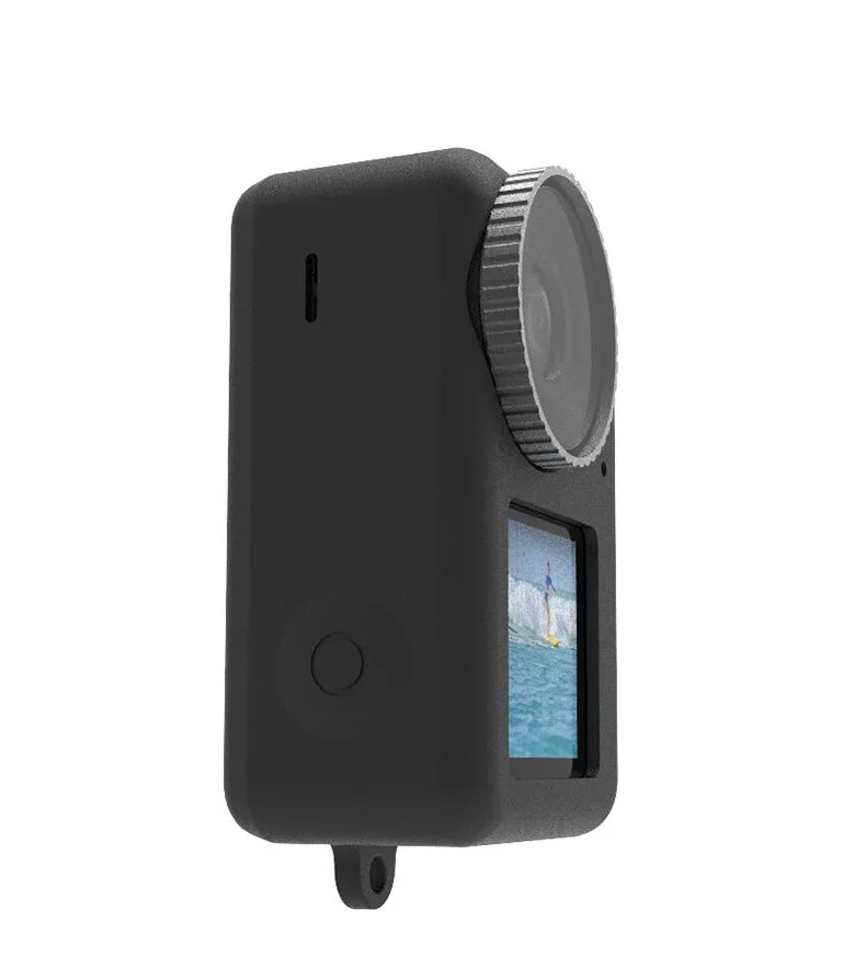 For DJI Osmo Action 3 4 5Pro Accessories Case Rubber Silicone silica gel Housing Protector Soft + Lens Cap For DJI Action Camera