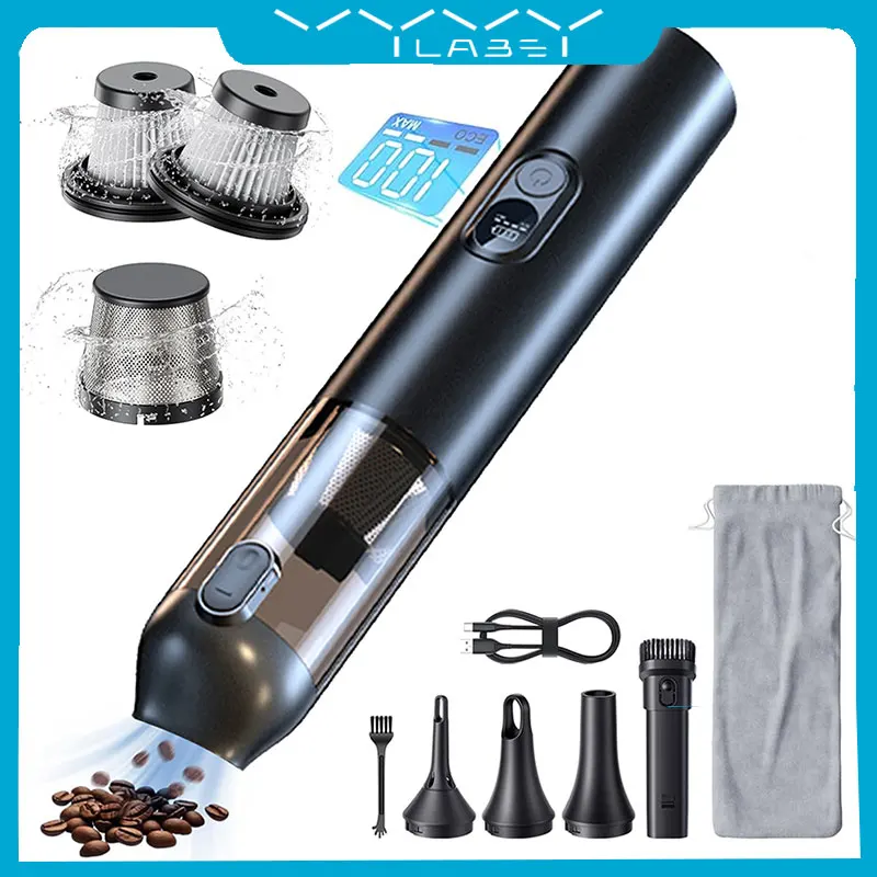 

VYVYLABS 16000Pa Air Car Vacuum Cleaner 4-in-1 Powerful Wireless Cleaner Strong Suction Handheld Portable Car Cleaning For Home