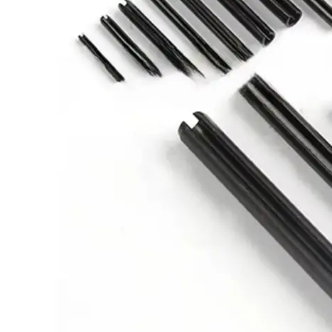 450Pcs Black Oxide Steel Hollow Split Pins Set With Plastic Box Elastic Spring Locating Pin For Machinery Furniture Construction