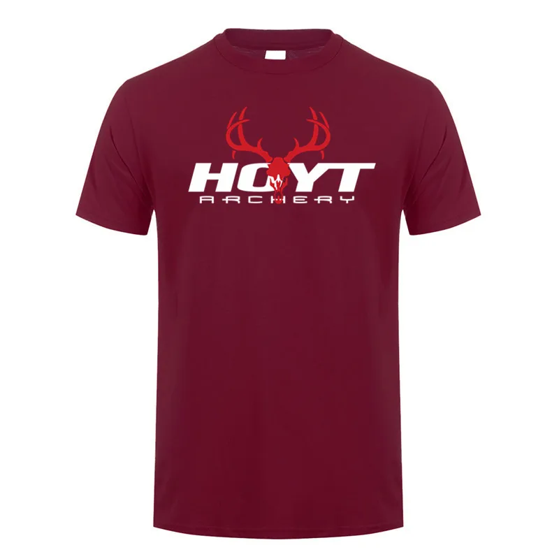 New Hoyt Archery Hunting Men T Shirt Male Casual Cotton Short Sleeve Hoyt Archery Tshirts Fashion Cool Tops