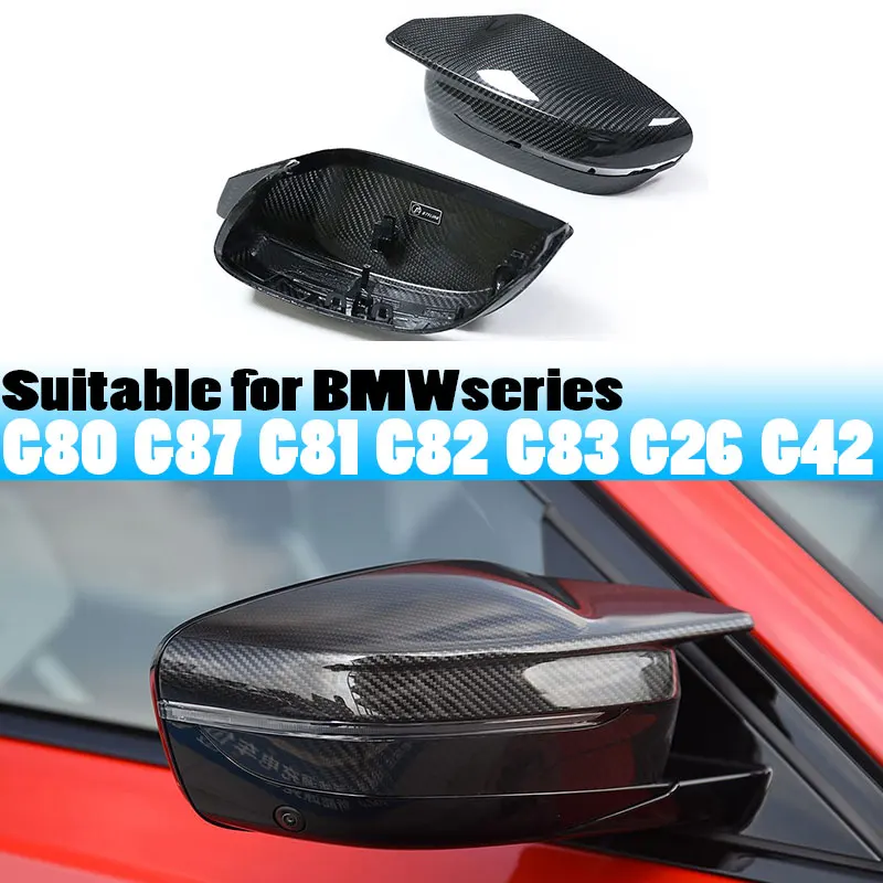 Dry Carbon Fiber Rearview Exterior Side Mirror Caps LHD For BMW M240i M440i i4 M50 M2 G87 M3 G80 M4 G82 G83 RHD
