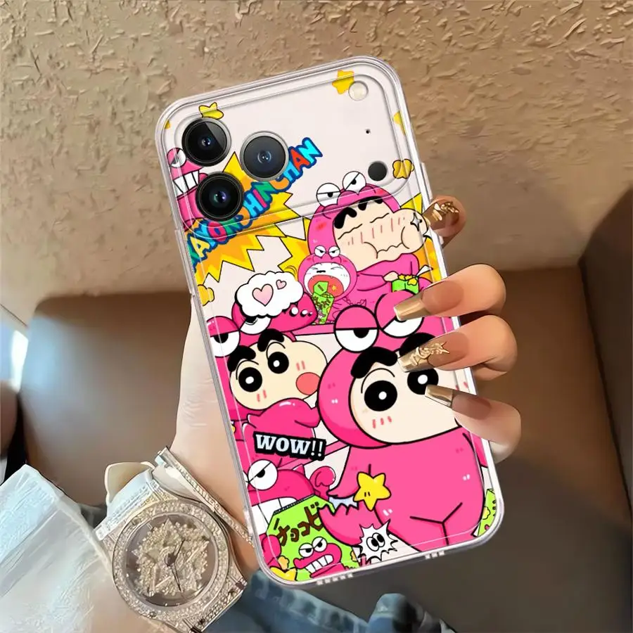 Cra-yons Shin-chans Case for iPhone 17 Pro Max 17e 14 Plus 15 13 Pro XS Max 11 12 Mini 16 Air XR Soft Phone Cover