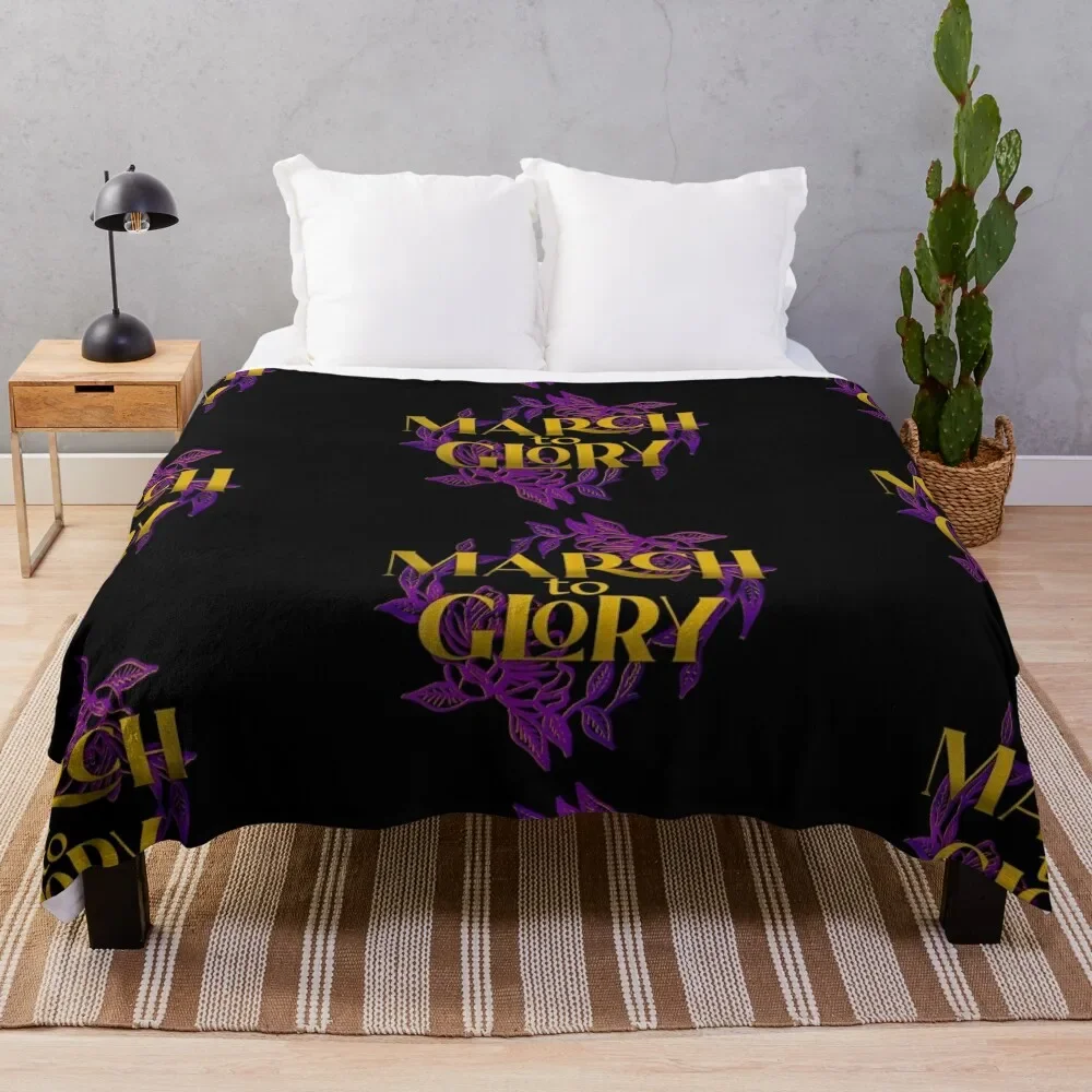 March to Glory with Lotus Throw Blanket Flannel Fabric Tourist Blankets