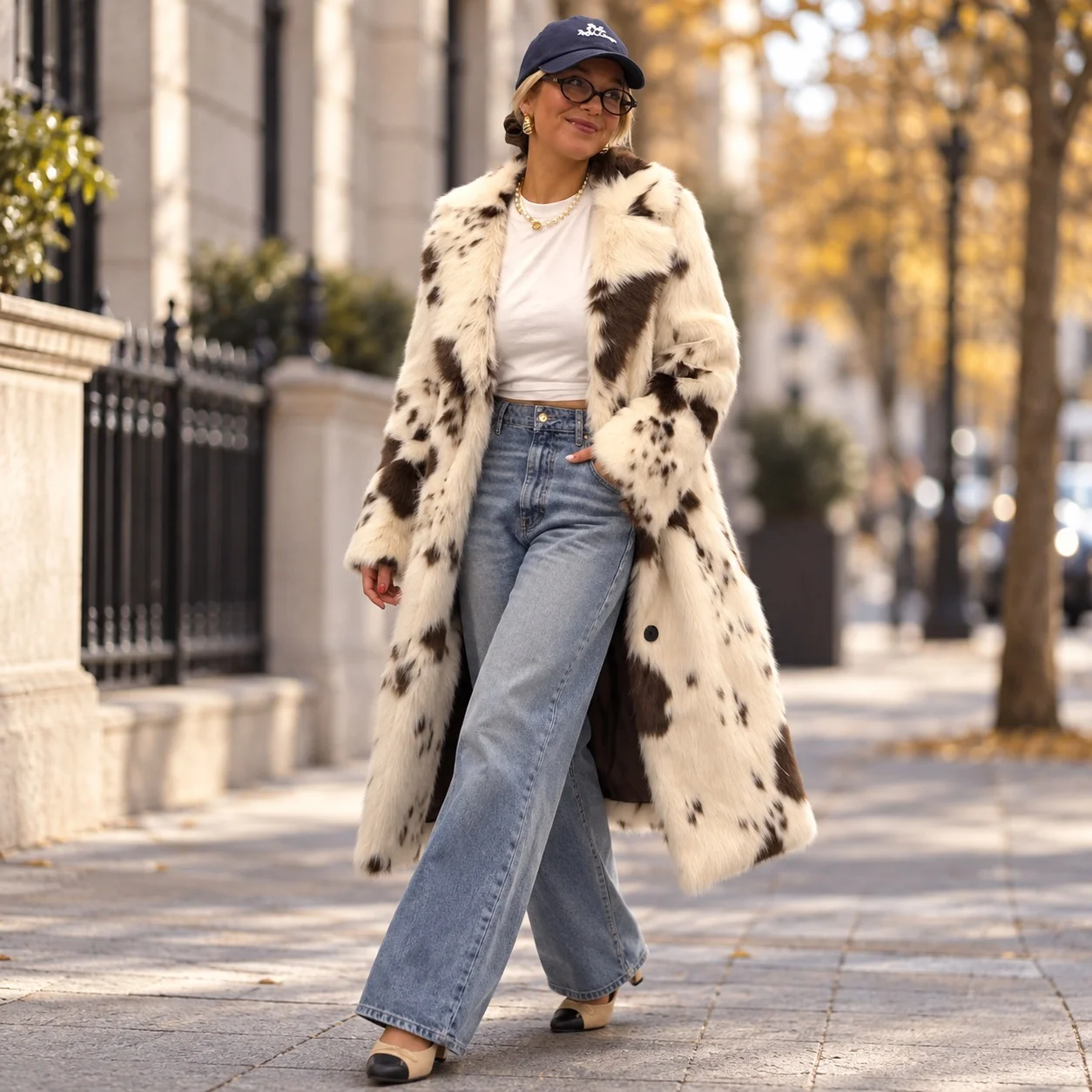 Long Length No Hood Coat with Regular Sleeve Street Notched Lapel European and American Style Long Sleeve Autumn Women Coat
