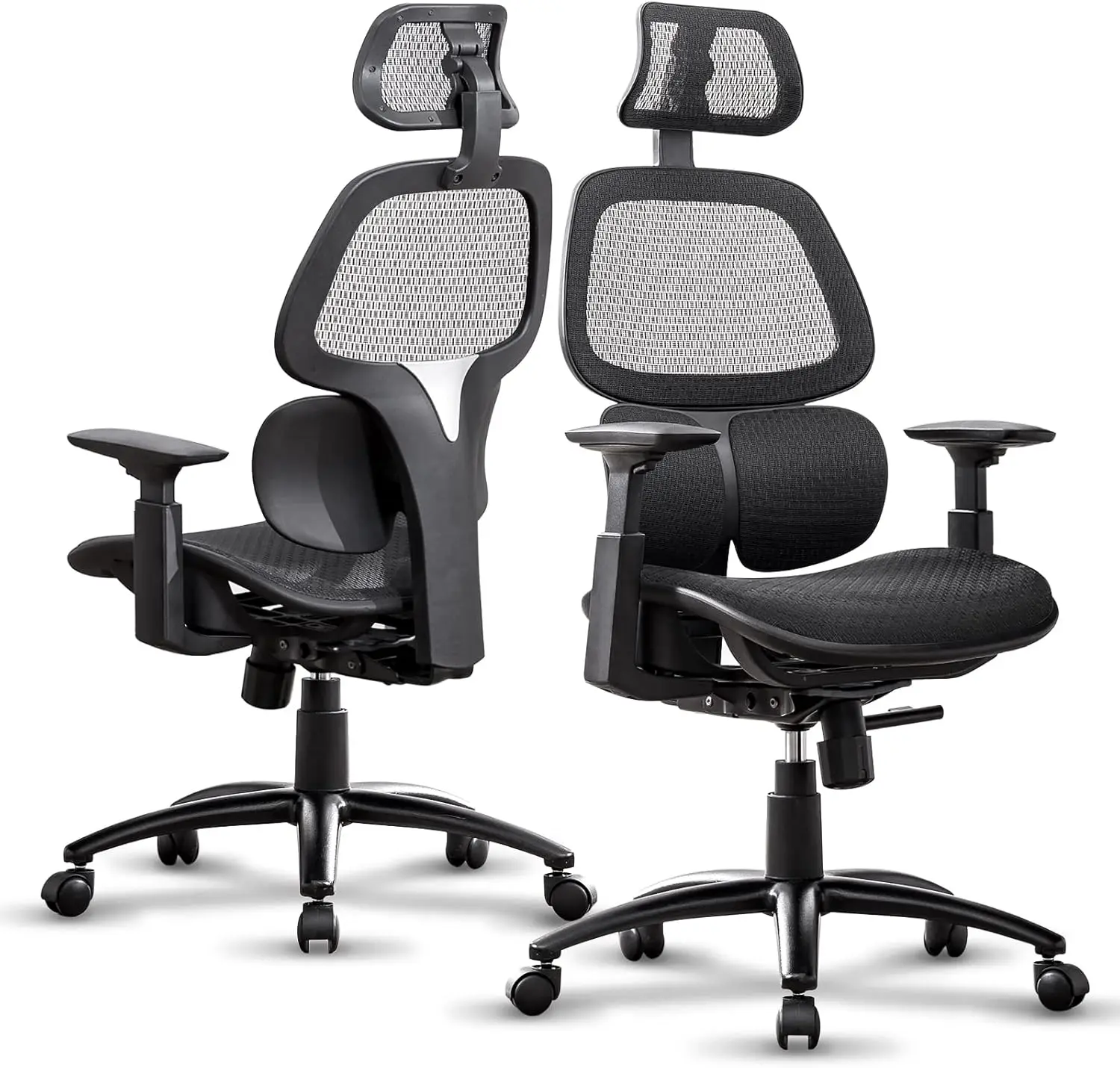 

Ergonomic Office Chair, High Back Home Desk Chair Comfy Mesh Office Chair, 90-130° Tilt Lock,3D Headrest, Big and