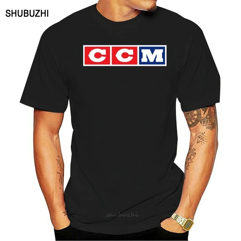 Ccm Logo Hockey Man T-Shirt men cotton tshirt summer brand teeshirt euro size