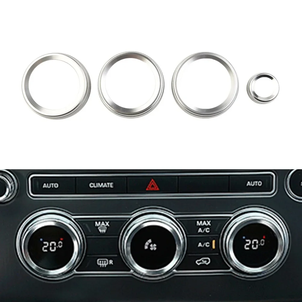 4pcs Console Covers For Land Rover Knob Button For Range Rover L405 2013-2017 Interior Kit Car Air Conditioning Sound Knob Cover