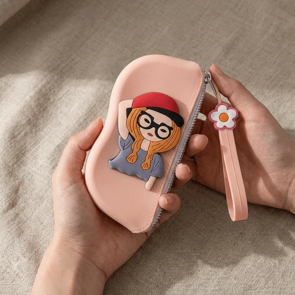 Multifunctional Silicone Eyeglasses Case Dustproof Waterproof Small Items Bag With Hanging Rope Coin Purse Sunglasses Pouch