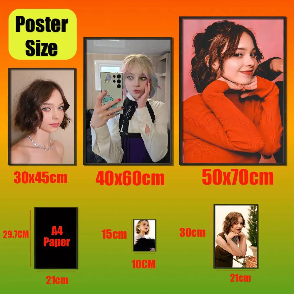 For Emma Myers Poster Cover Wall Murals Home Custom Self-adhesive Decoration Sticker Playbill Film
