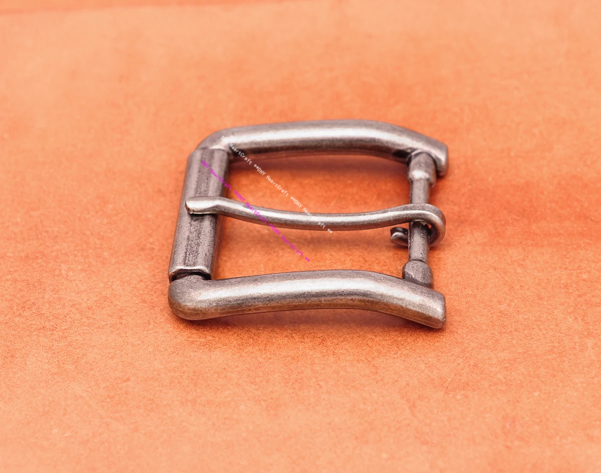 40MM Heavy Duty Men Antiqued Silver Metal Cowboy Single Prong End Bar Buckle Heel Bar Roller Leathercraft Belt Buckle