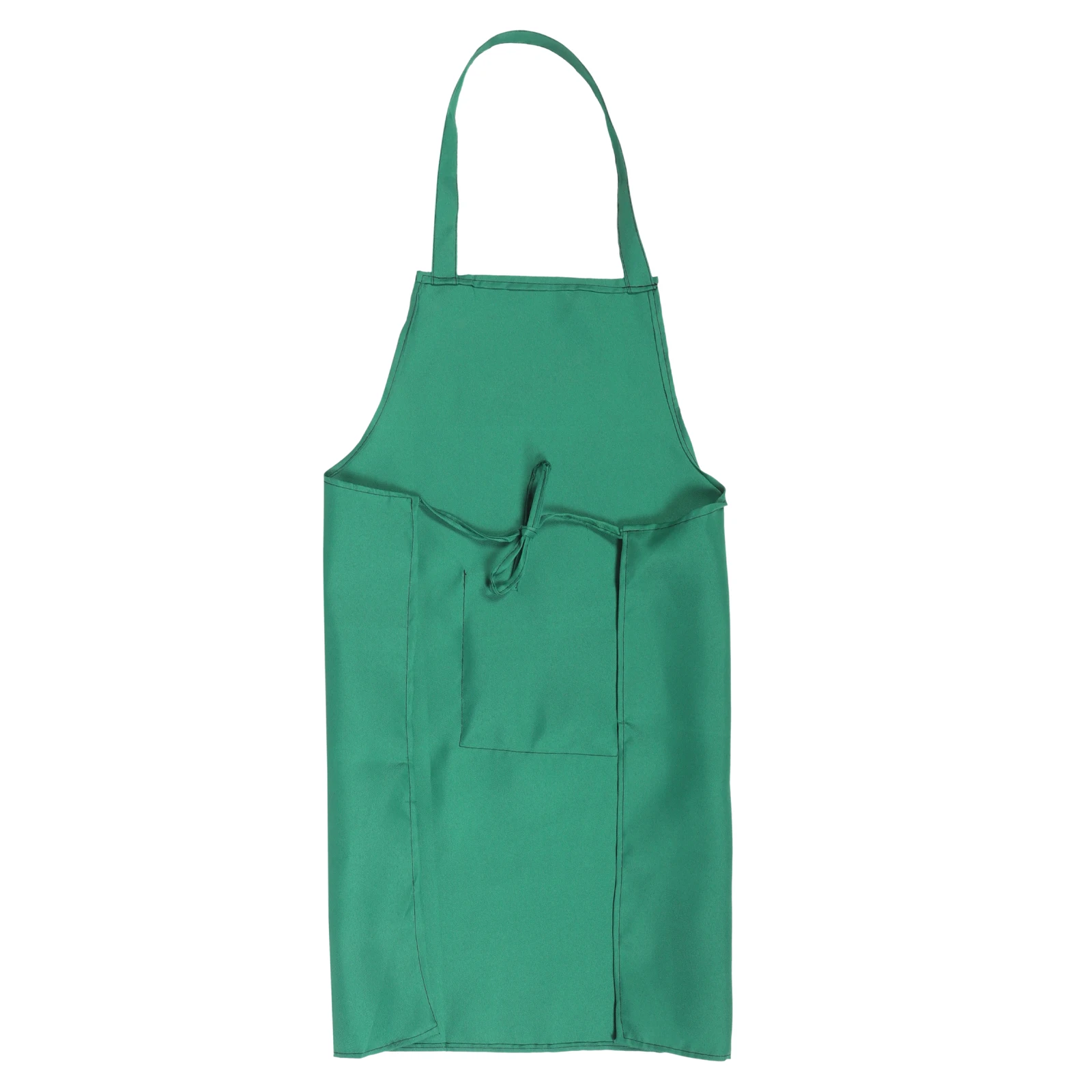 

2 Pockets Bibs Adjustable Apron Chef Aldult Aprons with Kitchen Dark Green Baby