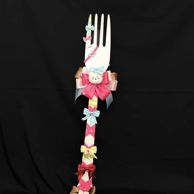 2026 New Oversized PVC Fork & Spoon Cosplay Prop, Sweet Lolita Handmade Photo Prop for Anime Expo, Festival & Stage Performance