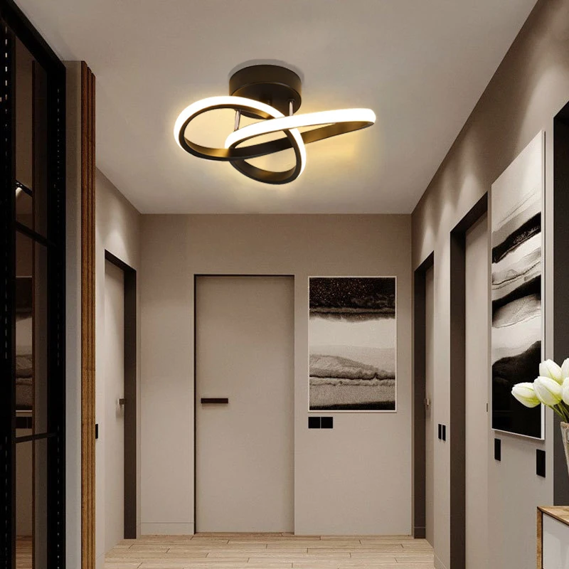 Plafonnier LED au Design Moderne, Luminaire Décoratif d'Nik, Idéal pour un Couloir, des Escaliers, un délégations, une Entrée, un Hôtel ou un Couloir