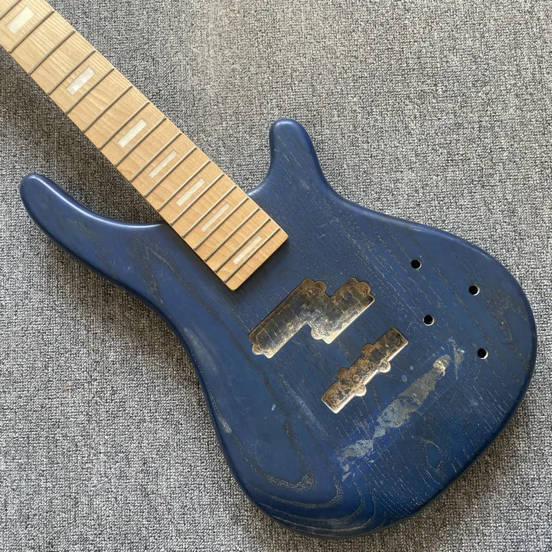 CN472 CB472 Blue Color Unfinished Bass Guitar Kits 5 String Version Active Pickups Genuine Tagima DIY Replace Bass Pack