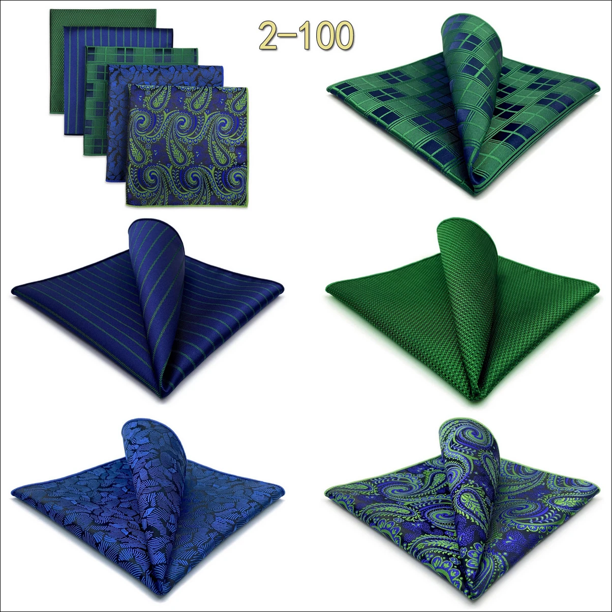 5 PCS Mens Pocket Square Set Assorted Handkerchief Multi Styles Paisley Floral Suit Large 32cm Hanky Business Accessories