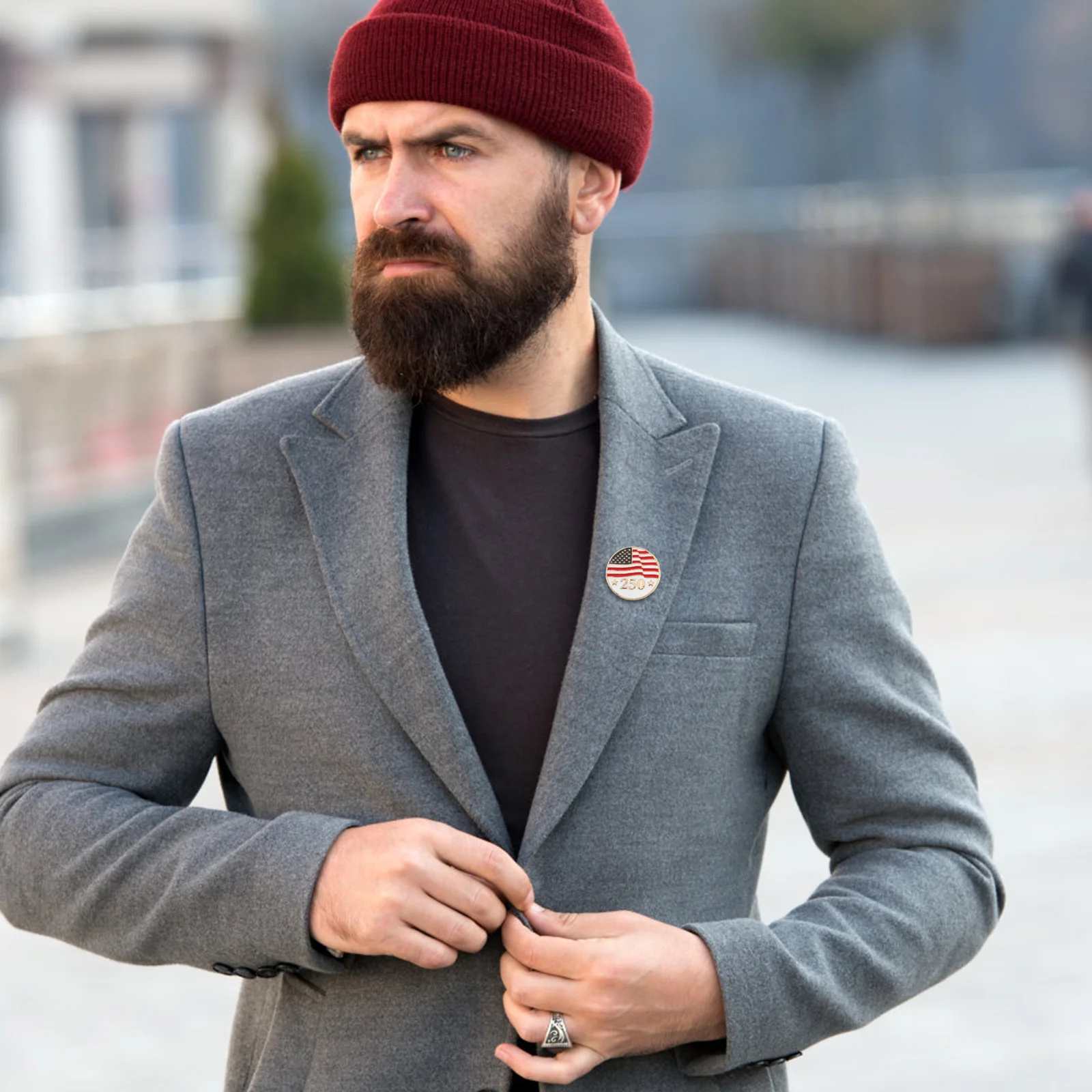 

5pcs Anniversary Brooch Pins American Flag Patriotic Badge Lapel Pin Set For Men Women Veterans Day Independence Day Decoration