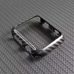 Carbon Fiber Case For Apple Watch Series 44mm 45mm 41mm Watchband 40mm 42mm 38mm No Screen Protector Cover iWatch 9 8 7 6 5 3 SE