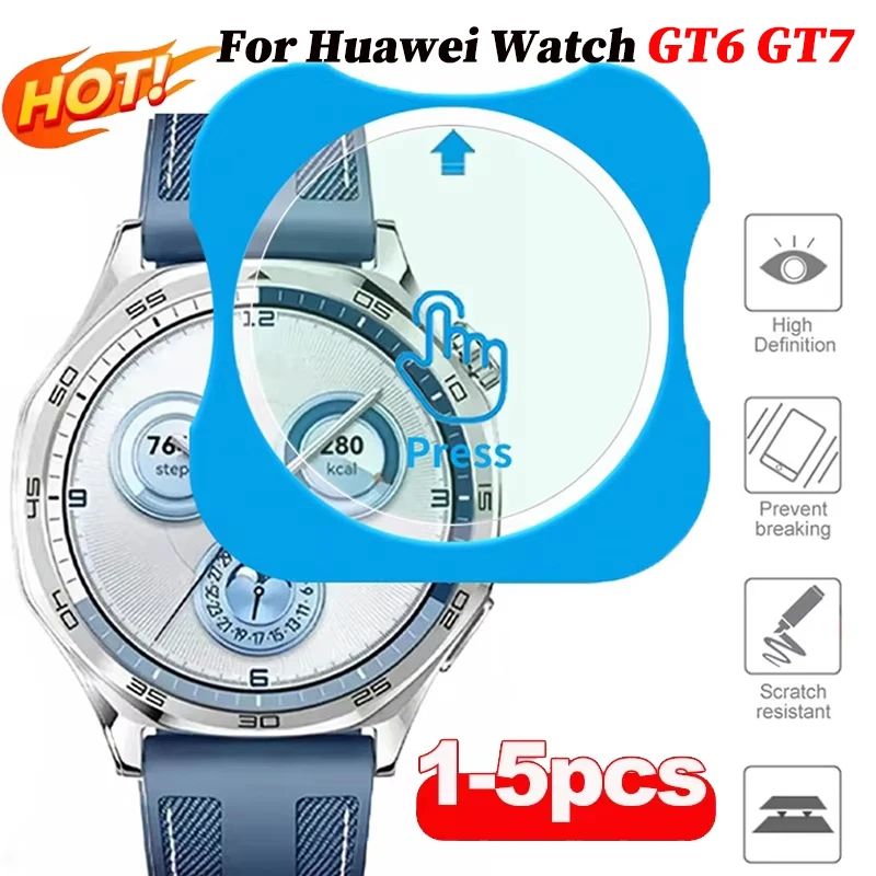1-5PCS Tempered Glass For Huawei Watch GT6 GT7 41mm Quick installation Screen Protector For Huawei GT6Pro GT6 7 46mm Accessories