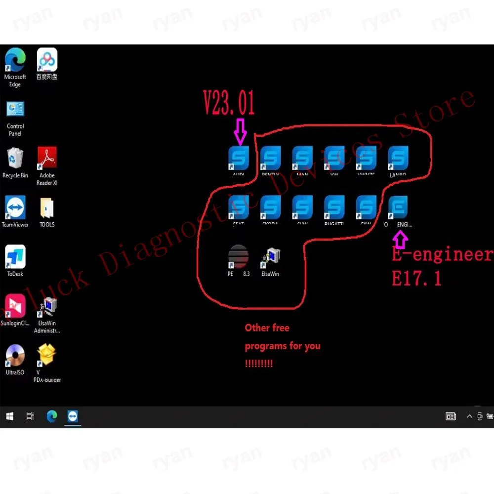 Best 5054A WiFi USB Version With HDD Installed OD V24 and Engineering-E V18.1 5054 Support V-Au-di Sk-da Ready to Work