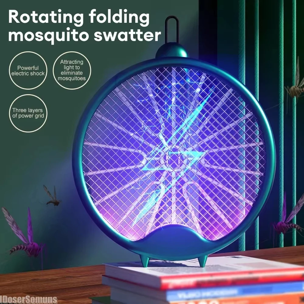 

Foldable Usb Killer Rechargeable Mosquito Repellent Lamp Electric Fly Swatter Mosquito Racket Bug Zapper Swatter for Insects