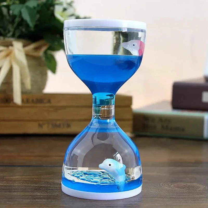 Reloj de arena líquido, temporizador de arena para aliviar el estrés, encantador temporizador de gota de aceite sensorial satisfactorio, reloj de arena de aceite, regalos de Navidad, cristal de hora