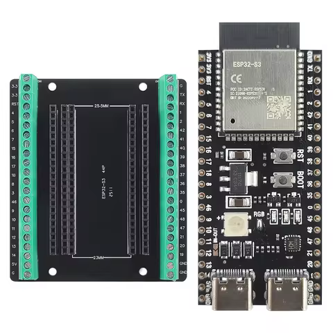 ESP32 S3 Development Boards with Expansion Adapter Kit 2.4G Wifi BT Module ESP32-S3 N8R2 N16R8 44Pin Type-C ESP32-S3