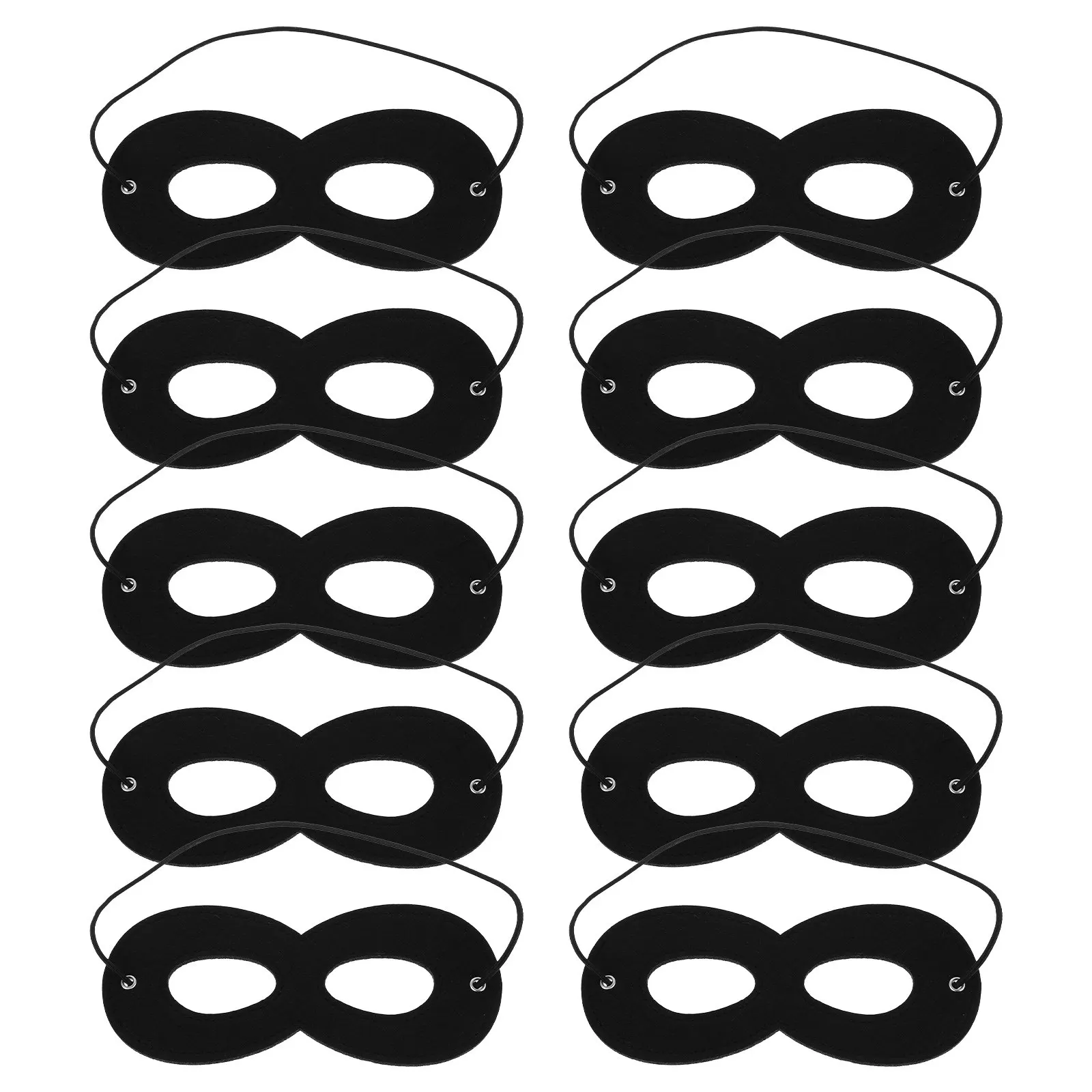 

10Pcs Mysterious Superhero Eye Masks Soft Felt Kids Dress-Up Costume Accessories Playful Superhero Props for Party Favors