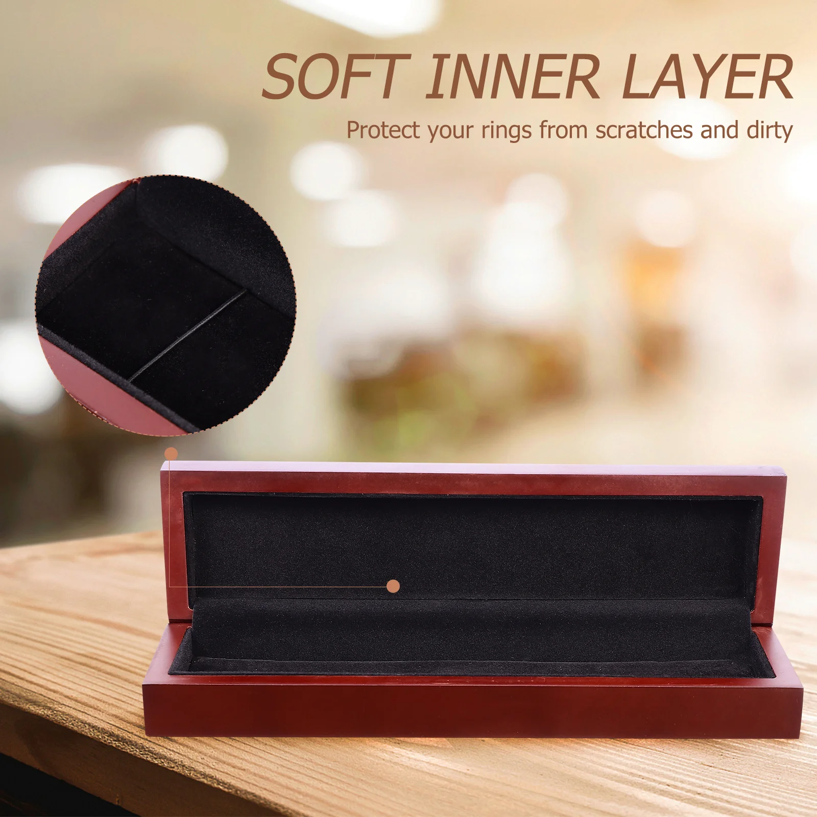 

Wood Carving Box Jewelry Case Necklace Bracelet Organizer Portable Compact Design for Rings and Accessories Gift Box