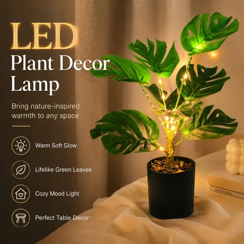 Fantasy Lights Simulated Plant Tree Lights Special EspeciallyBonsai Pine Needles Green Ivy Bedroom Landscape Decoration Lights