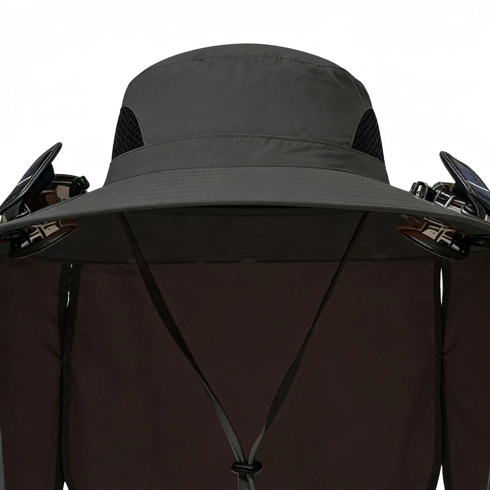 

Hat With Fans UV Protection Breathable Headgear Foldable Beach Hat With 2 Solar Fans For Women Men Gardening Hiking Fishing