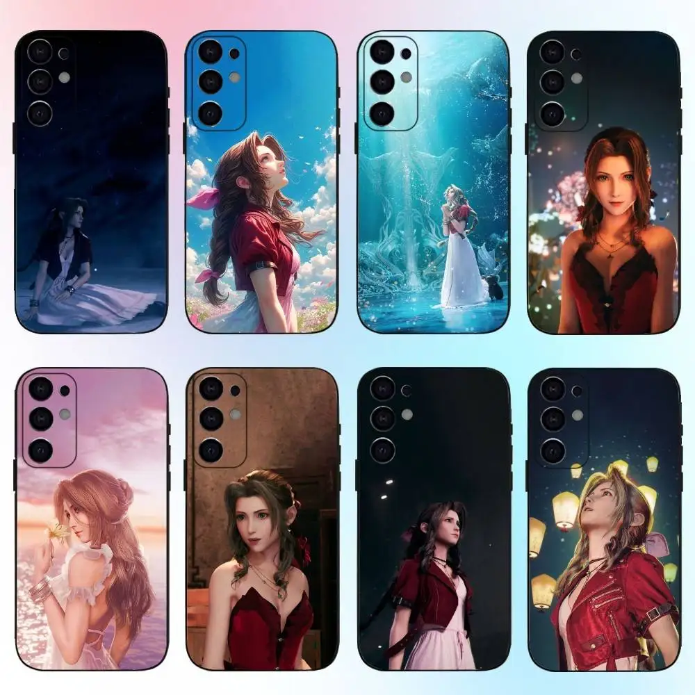 

Cute A-Aerith G-Gainsborough Phone Case For Samsung S25,S24,S21,S22,S23,S30,Ultra,S20,Plus,Fe,Lite,Note,10,9,5G Black Cover