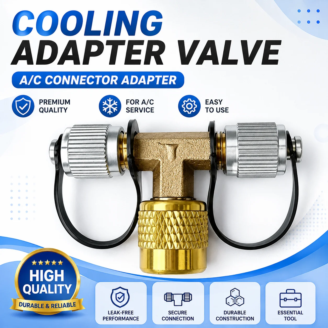 Air Conditioning Conversion Valve Adapter Refrigeration Connector Fitting Automotive HVAC Refrigerant Repair Accessory Tools
