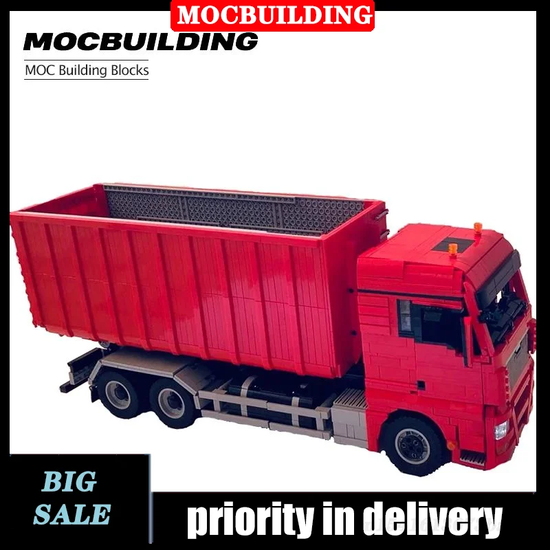 

MOC Building Blocks Hooklift Truck High Tech Kit Technology Large Truck Bricks Toys Education Puzzle Gift