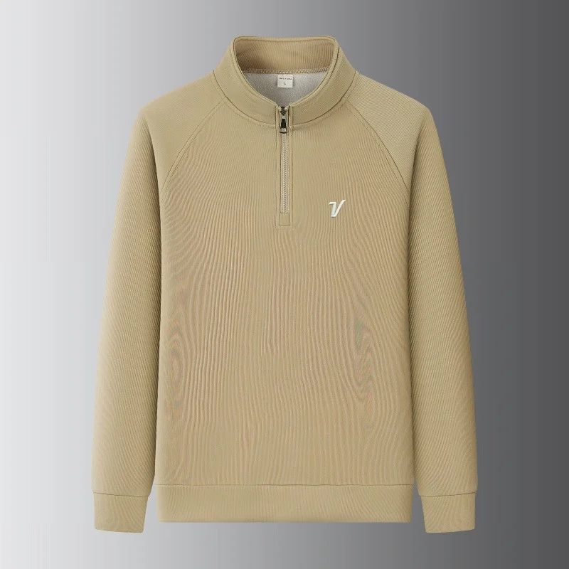 جولف ماركة الرجال البلوز سترة مطرزة نصف قلنسوة بسحاب 2025 الخريف والشتاء جمع أفخم الدافئة ملابس رياضية كاجوال #6