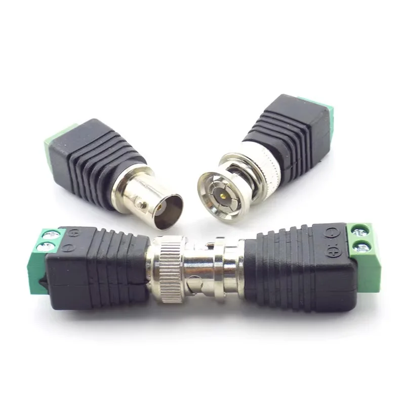 12V DC Male Female BNC Connectors 5.5*2.1mm Welding-Free Power DC Plug Adapter Jack Sockets