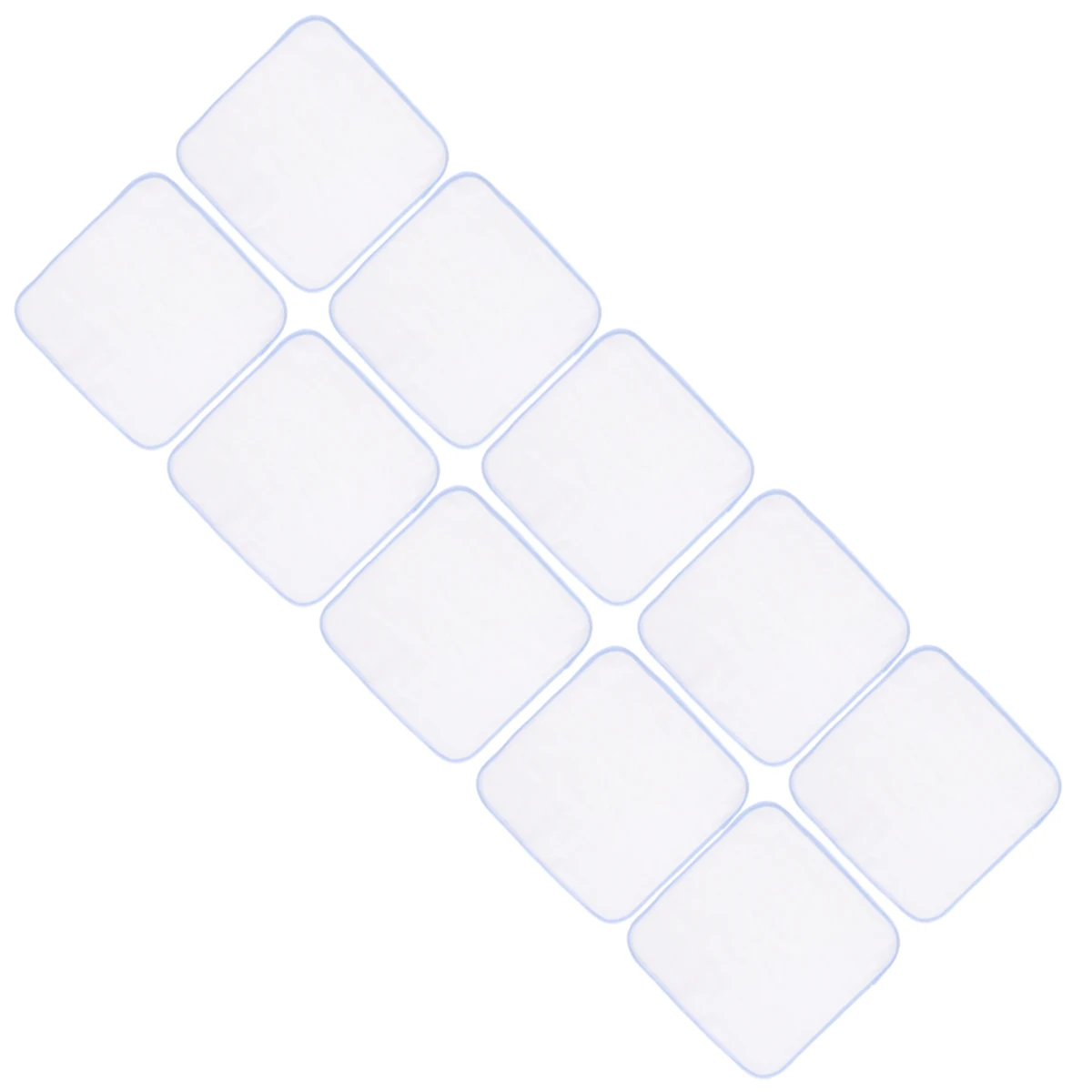 

10Pcs Baby Feeding Towel Gauze Double Layer Large Size Curve Neck Cotton Burp Cloth Quick Absorb Nursing Towel Blue