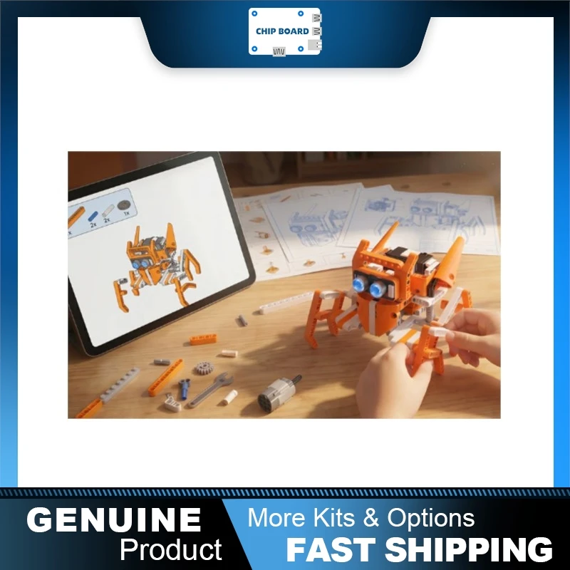 Hiwonder DaDa:bit V2 Kit, micro:bit V2 Coding Robot Blocks, Electronics STEM Learning Board