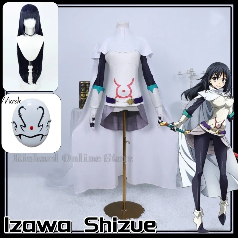 Izawa Shizue Anime That Time I Got Reincarnated as a Slime Shizue Izawa Cosplay Costume Wig Halloween Carnival Costumes Mask