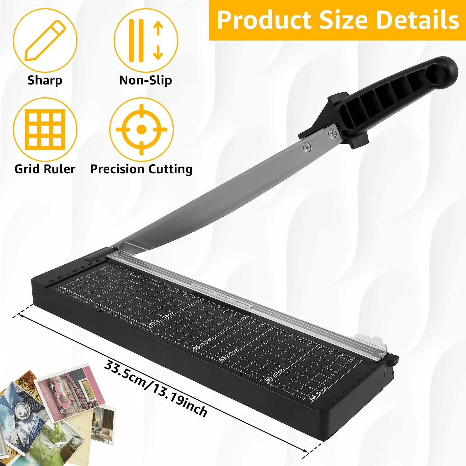 Professional A4 Paper Cutter with R4 Corner Rounder Kraft Paper Cutting Board Precision Paper Photo Trimmers Guillotine Cutter