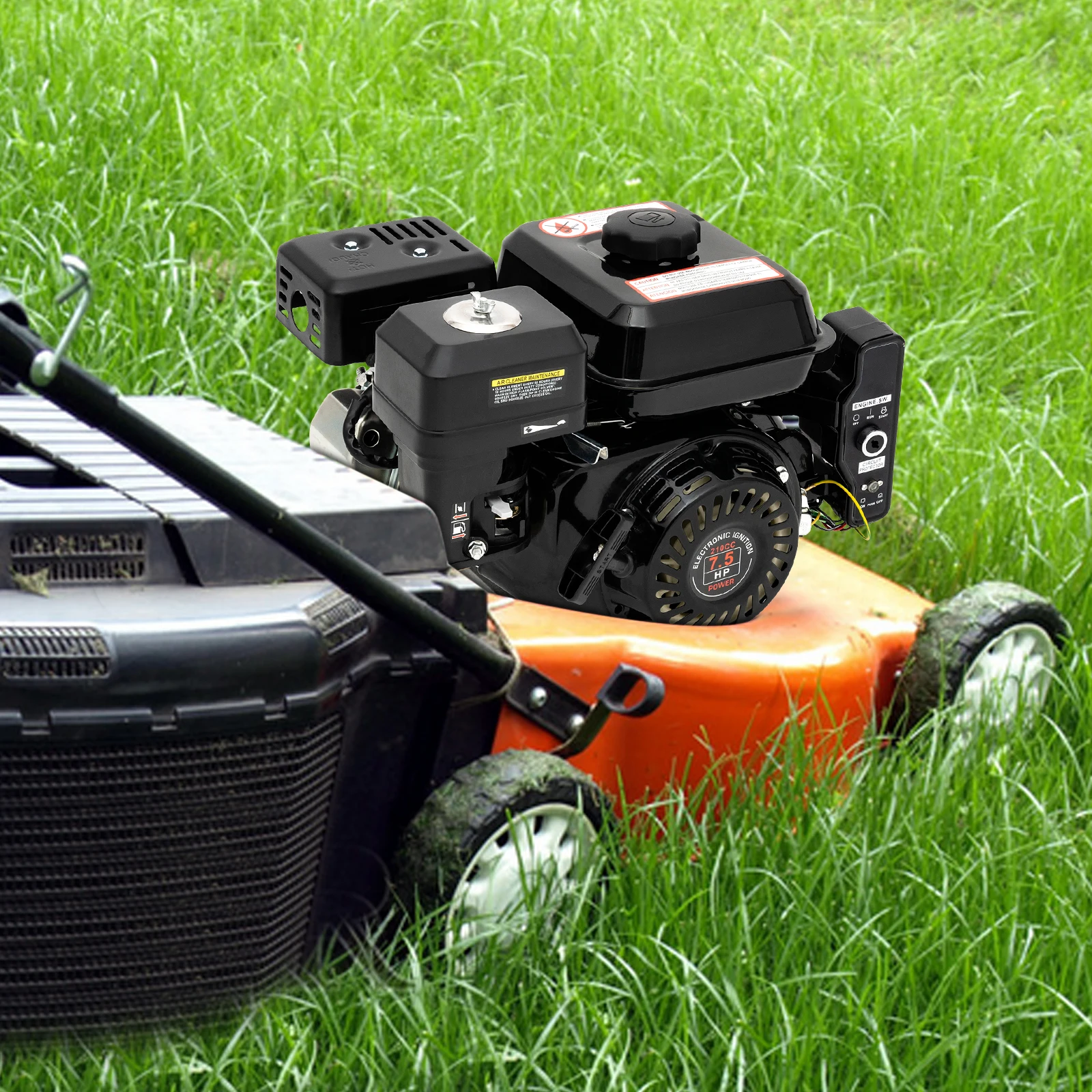 4-takt 212cc 7,5 pk gasmotor met elektrische uittrekbare start Upgrade-versie voor Go Kart hogedrukreinigers houtsplijters